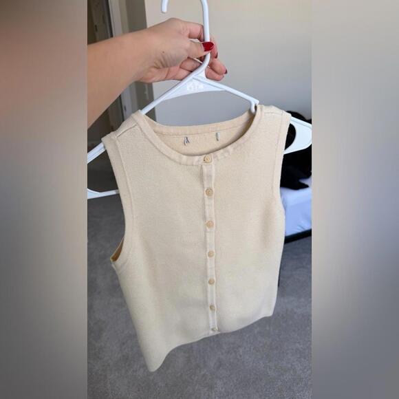 Sweater Button Tank - Picture 1 of 2